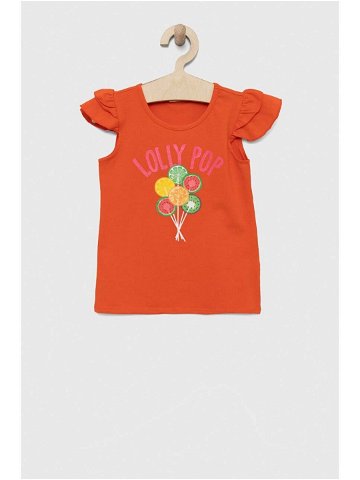 Dětské tričko Birba & Trybeyond oranžová barva