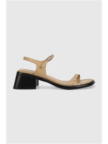 Kožené sandály Vagabond Shoemakers INES dámské béžová barva na podpatku