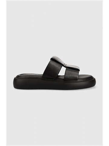 Kožené pantofle Vagabond Shoemakers Blenda dámské černá barva na platformě 5519-201-20