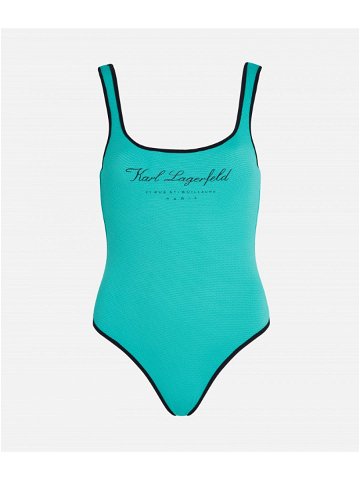 Plavky karl lagerfeld hotel karl swimsuit zelená xs