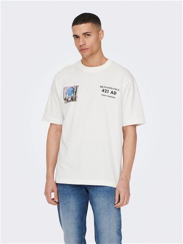 Only & Sons T-Shirt 22025268 Bílá Relaxed Fit