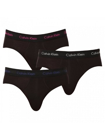 3PACK pánské slipy Calvin Klein černé U2661G-CAQ S
