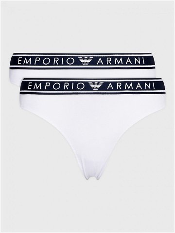 Emporio Armani Underwear Sada 2 kusů klasických kalhotek 163334 3R227 00010 Bílá