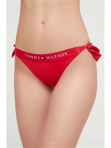 Plavkové kalhotky Tommy Hilfiger červená barva UW0UW04497
