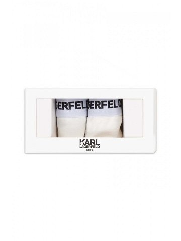 Dětské kalhotky Karl Lagerfeld 2-pack bílá barva