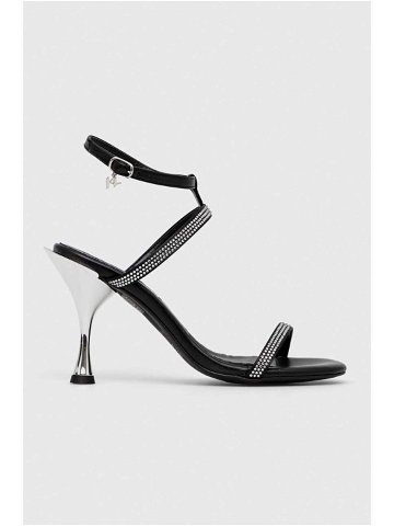 Kožené sandály Karl Lagerfeld PANACHE HI černá barva KL30829