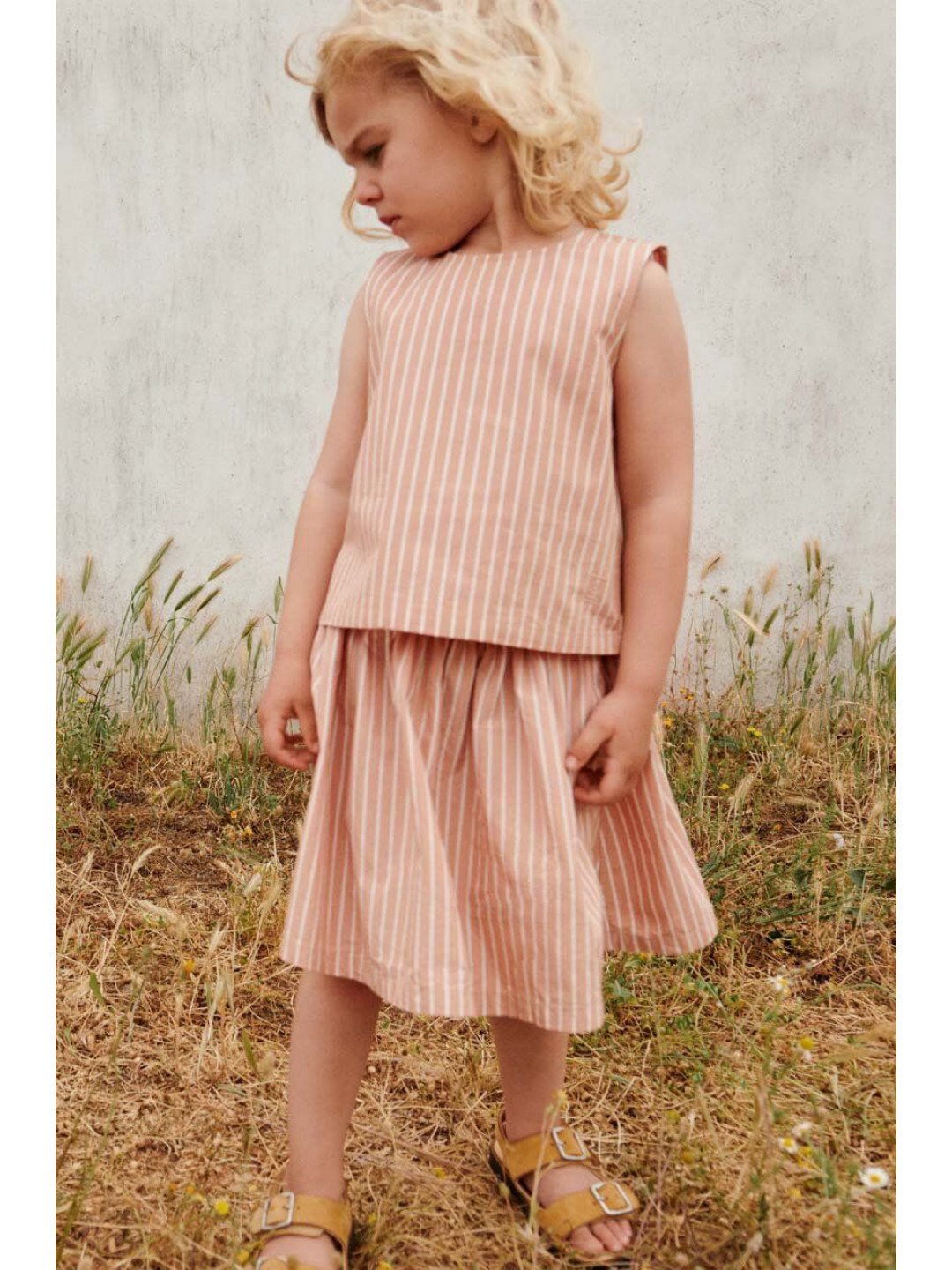 Dětská bavlněná sukně Liewood béžová barva mini