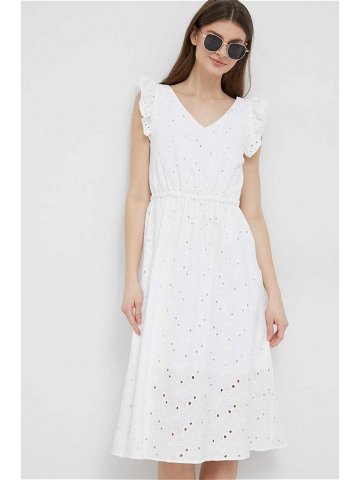 Bavlněné šaty PS Paul Smith bílá barva mini