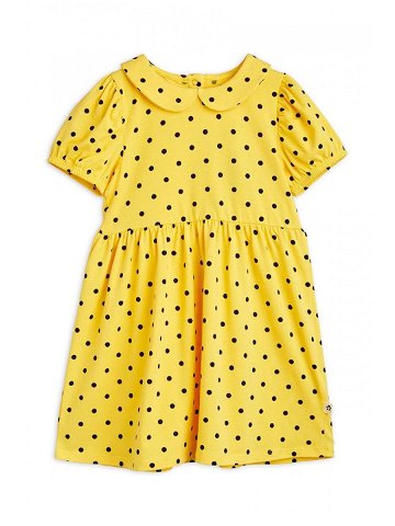 Dívčí šaty Mini Rodini žlutá barva mini