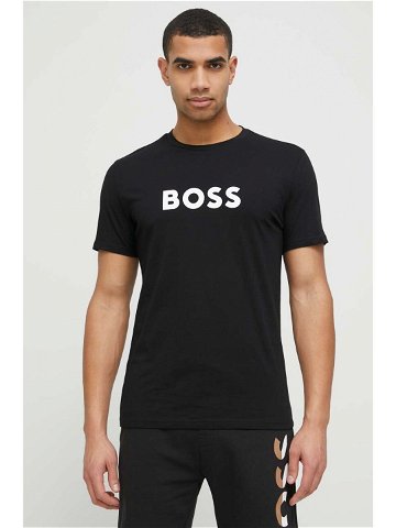 Plážové tričko BOSS černá barva 50491706