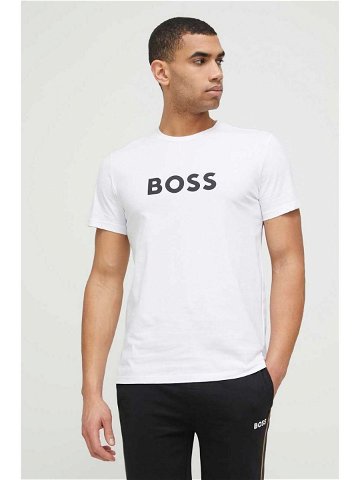 Plážové tričko BOSS bílá barva 50491706
