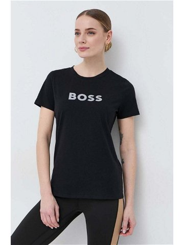 Bavlněné tričko BOSS x Alica Schmidt černá barva