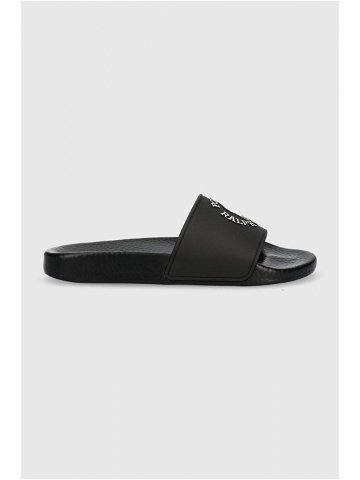 Pantofle Polo Ralph Lauren Polo Slide černá barva 809892947007