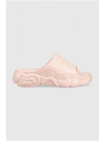Pantofle Buffalo Cld Slide dámské růžová barva na platformě