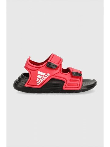 Dětské sandály adidas ALTASWIM I červená barva