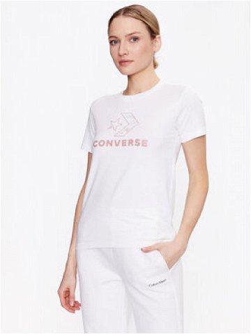 Converse T-Shirt Floral Star Chevron 10024538-A01 Bílá Slim Fit