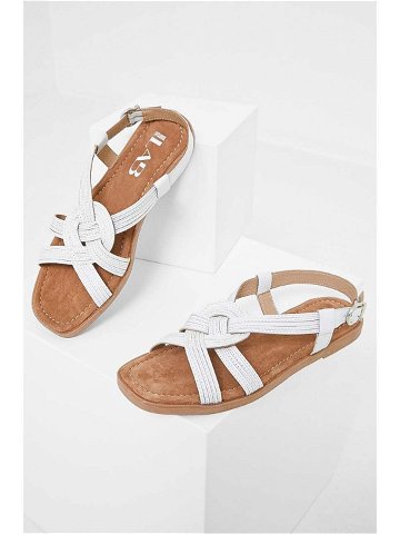 Kožené sandály Answear Lab Dámské bílá barva