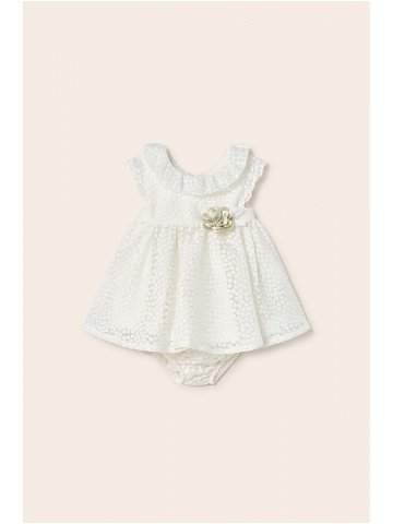 Dívčí šaty Mayoral Newborn béžová barva mini