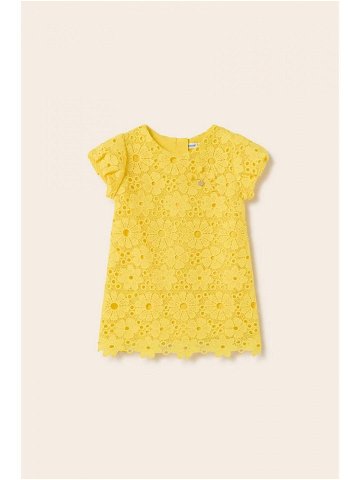 Dívčí šaty Mayoral žlutá barva mini