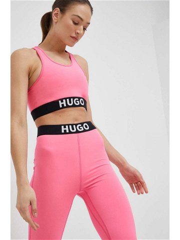 Sportovní podprsenka HUGO růžová barva