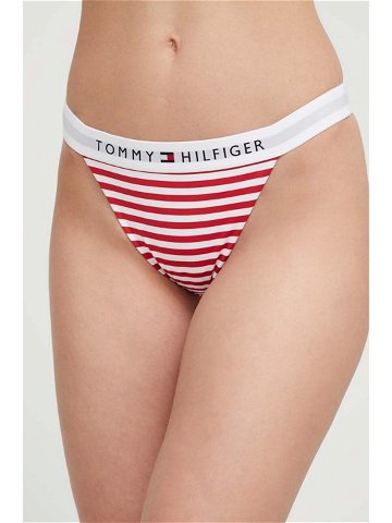 Plavkové kalhotky Tommy Hilfiger červená barva