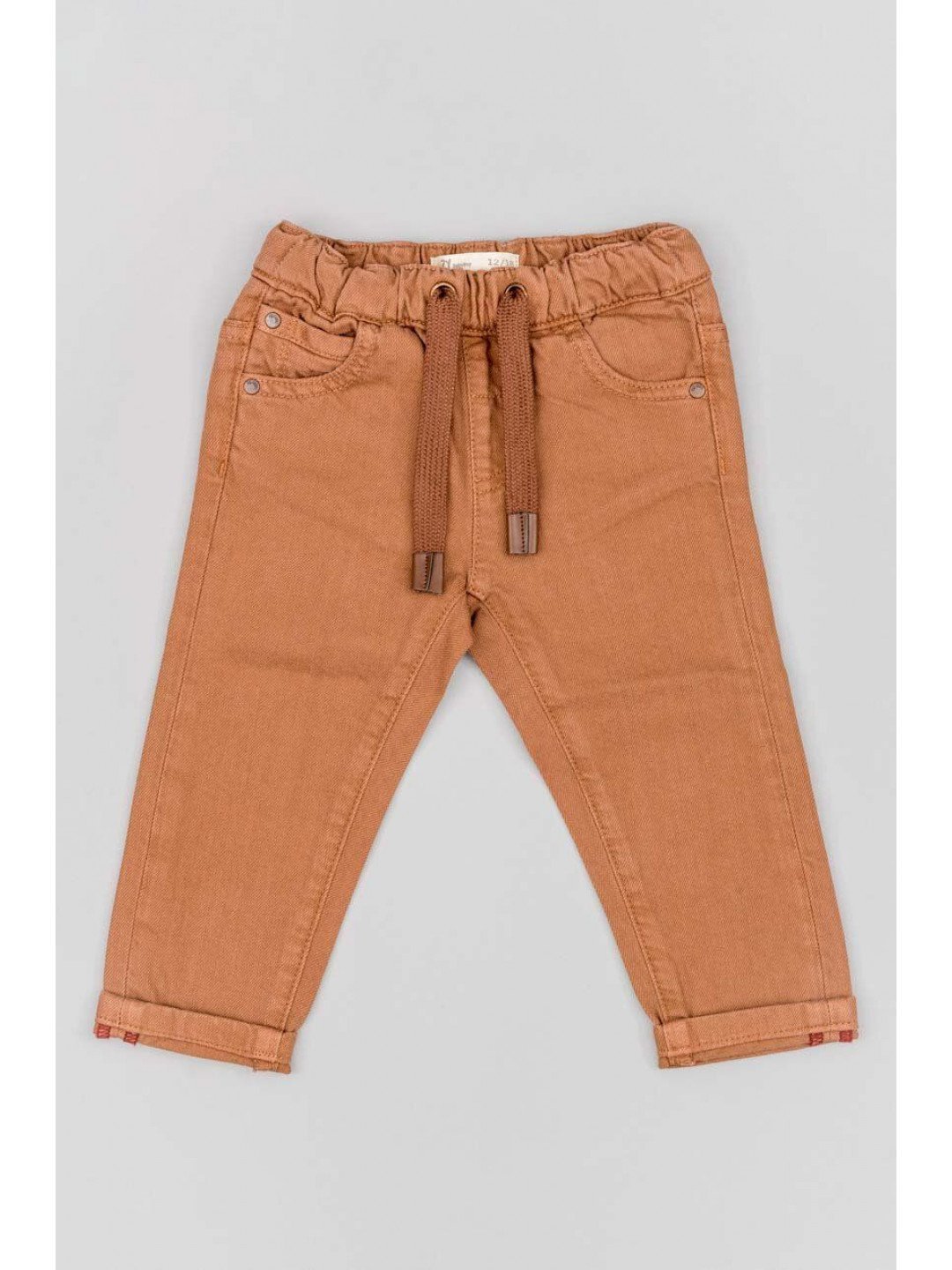 Kojenecké kalhoty zippy hnědá barva hladké