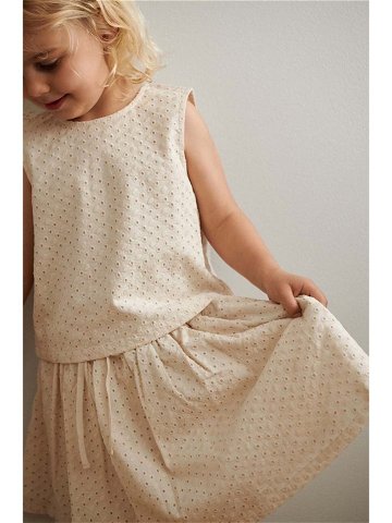 Dětská bavlněná sukně Liewood Padua béžová barva mini