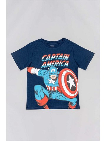 Dětské bavlněné tričko zippy x Marvel tmavomodrá barva s potiskem