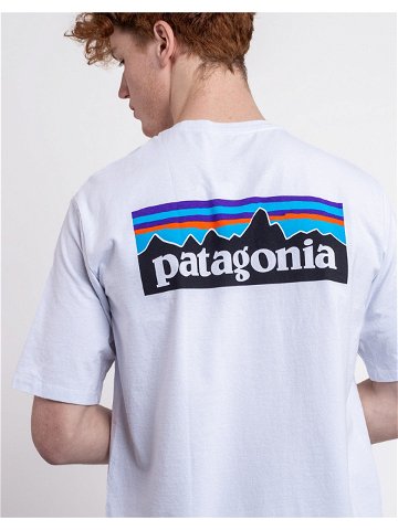 Tričko Patagonia M s P-6 Logo Responsibili-Tee White