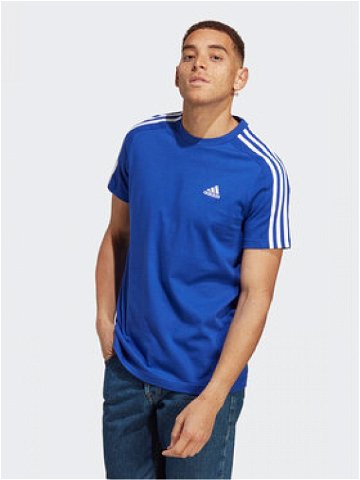 Adidas T-Shirt Essentials Single Jersey 3-Stripes T-Shirt IC9338 Modrá Regular Fit