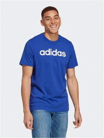 Adidas T-Shirt Essentials Single Jersey Linear Embroidered Logo T-Shirt IC9279 Modrá Regular Fit