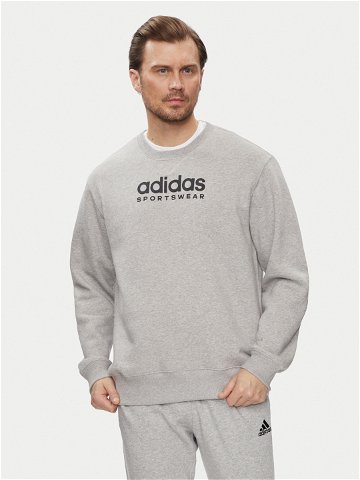 Adidas Mikina All SZN Graphic IC9823 Šedá Loose Fit