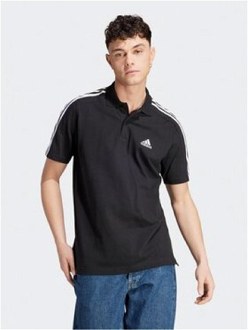 Adidas Polokošile Essentials Piqué Embroidered Small Logo 3-Stripes Polo Shirt IC9310 Černá Regular Fit