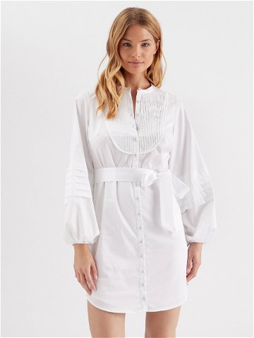 Guess Košilové šaty Tina W3GK0C WAF10 Bílá Regular Fit