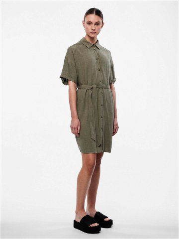 Pieces Košilové šaty 17132920 Zelená Regular Fit