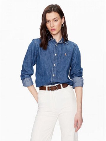 Polo Ralph Lauren džínová košile 211899526001 Modrá Regular Fit