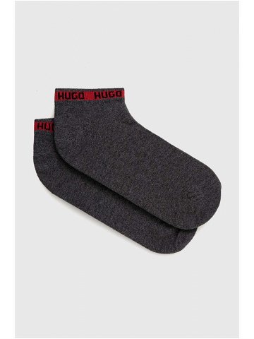 Ponožky HUGO pánské šedá barva 50477874