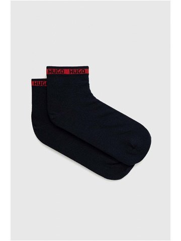 Ponožky HUGO pánské tmavomodrá barva 50477873