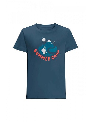 Dětské tričko Jack Wolfskin SUMMER CAMP T K tmavomodrá barva s potiskem