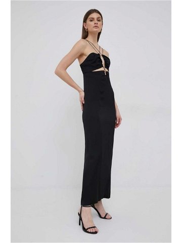 Šaty Calvin Klein černá barva maxi