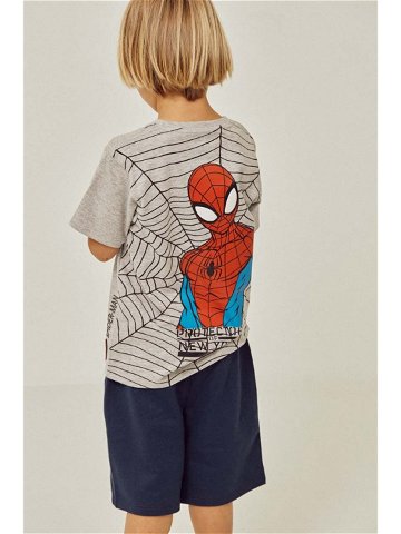 Dětské bavlněné tričko zippy x Spiderman šedá barva s potiskem