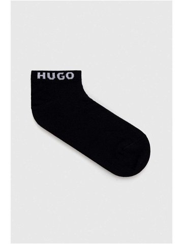 Ponožky HUGO 3-pack pánské černá barva 50480217