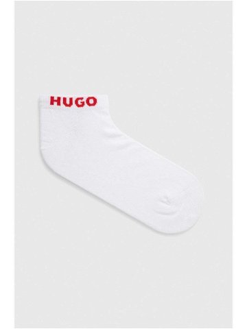 Ponožky HUGO 3-pack pánské bílá barva 50480217