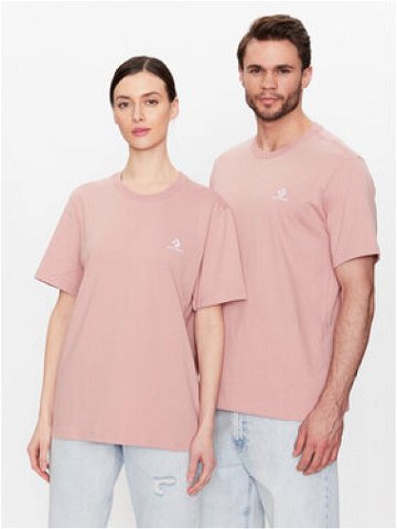 Converse T-Shirt Unisex Go-To Embroidered Star Chevron 10023876-A13 Růžová Regular Fit