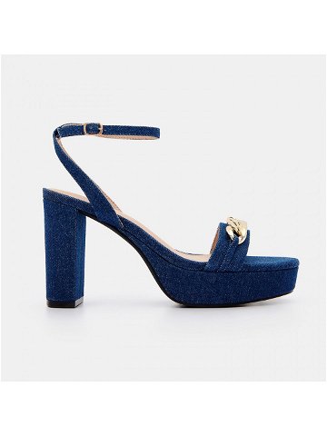Mohito – Sandály na masivním podpatku – Modrá