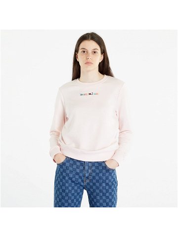 Tommy Jeans Regular Color Serif Sweatshirt Faint Pink