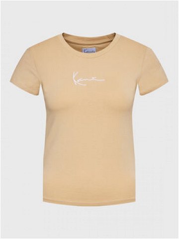 Karl Kani T-Shirt Small Signature 6130617 Béžová Regular Fit