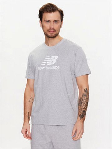 New Balance T-Shirt MT31541 Šedá Relaxed Fit