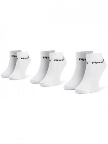 Reebok Sada 3 párů nízkých ponožek unisex Act Core Ankle Sock 3p FL5227 Bílá