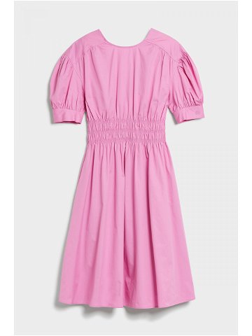 Šaty karl lagerfeld cotton dress růžová 46